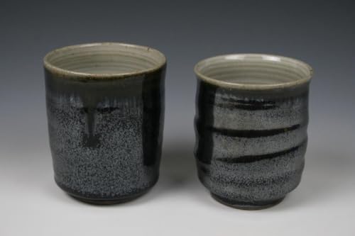 【笠間焼】伝統工芸士 志賀 出 作　油滴天目ぐい呑（盃形） 笠間焼】伝統工芸士 志賀 出 作 油滴天目ぐい呑（盃形）